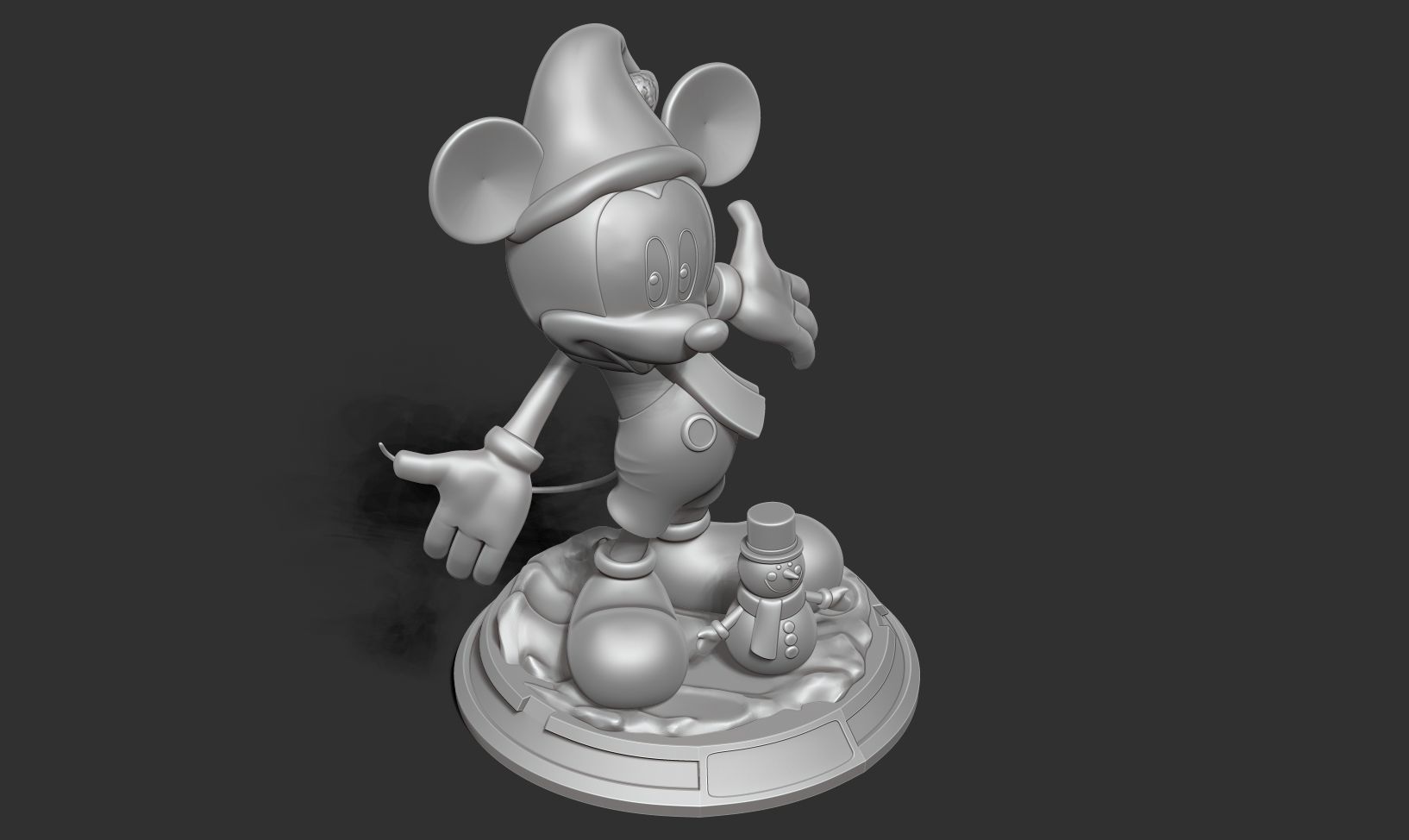 Mickey Mouse in winter 3D print model_17