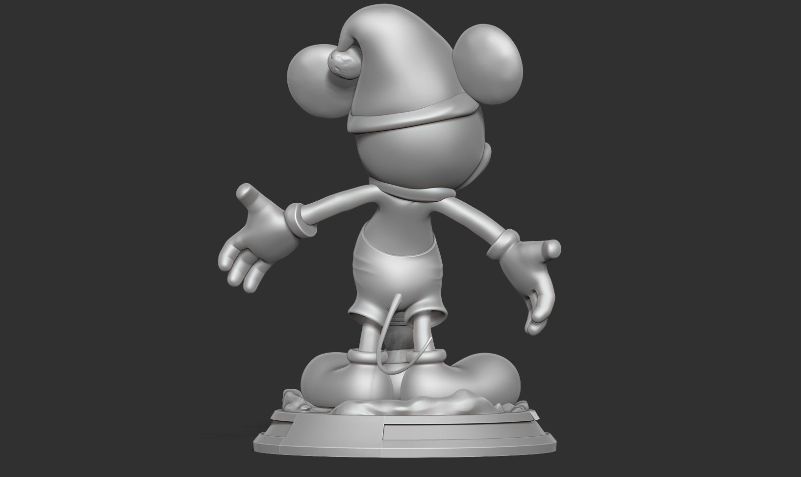 Mickey Mouse in winter 3D print model_8