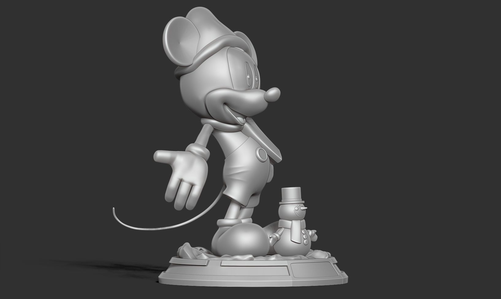 Mickey Mouse in winter 3D print model_15