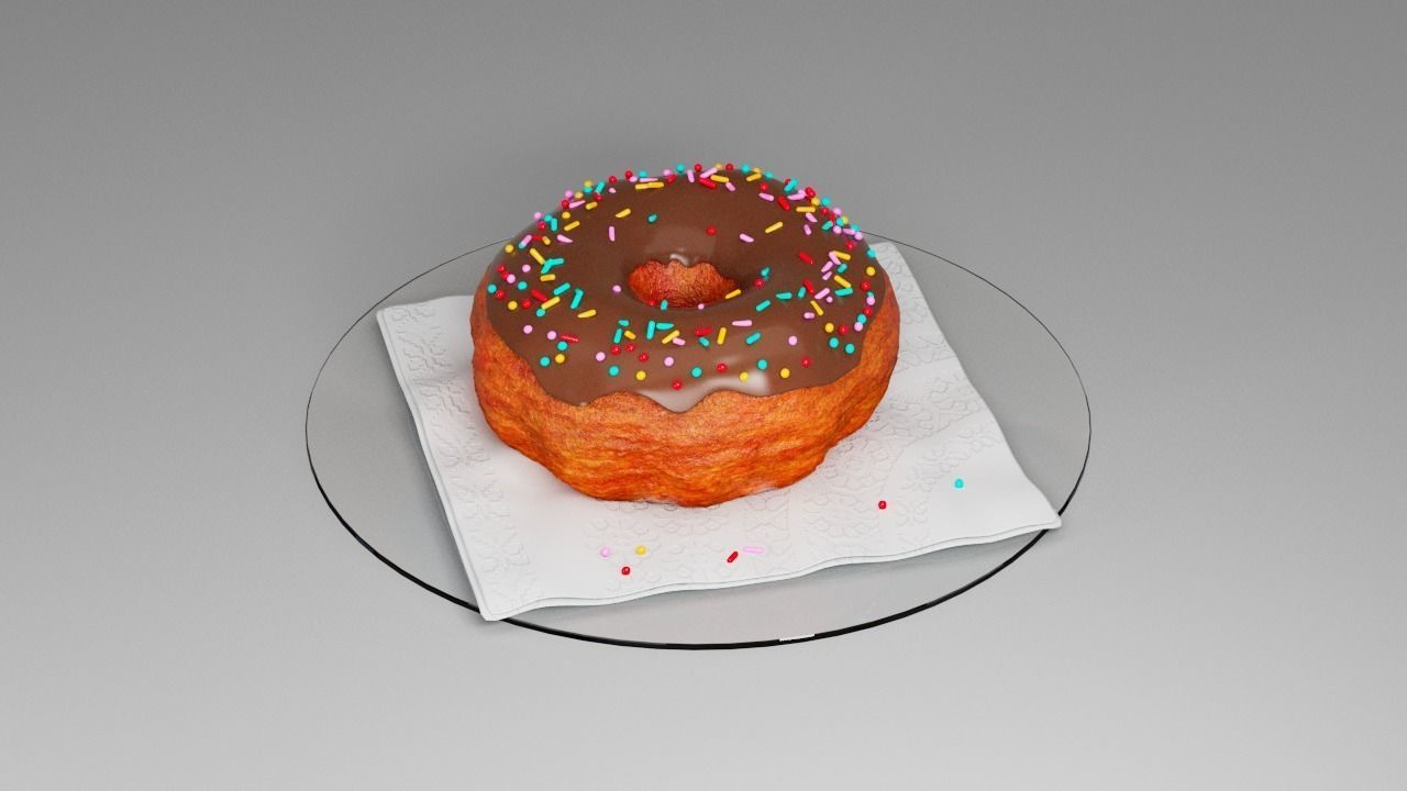 Classic donut 3D model_19
