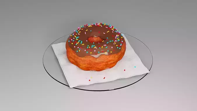 Classic donut 3D model