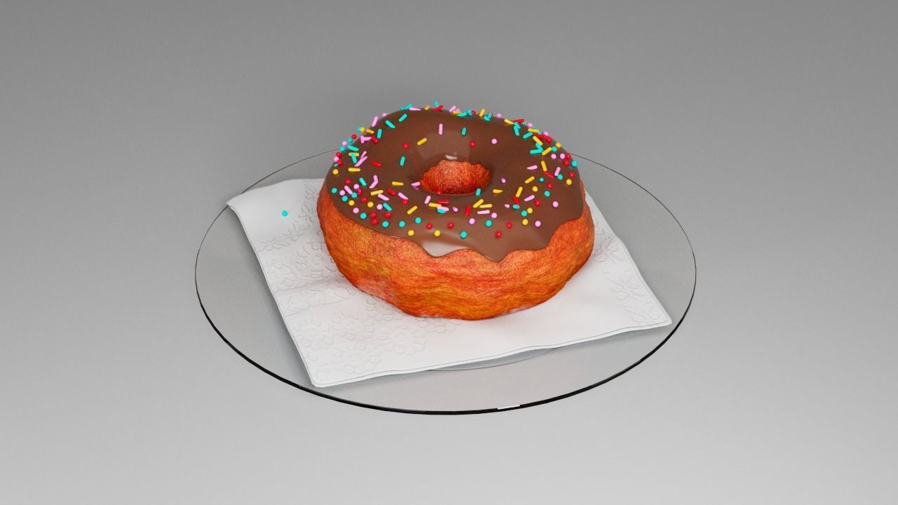 Classic donut 3D model_10