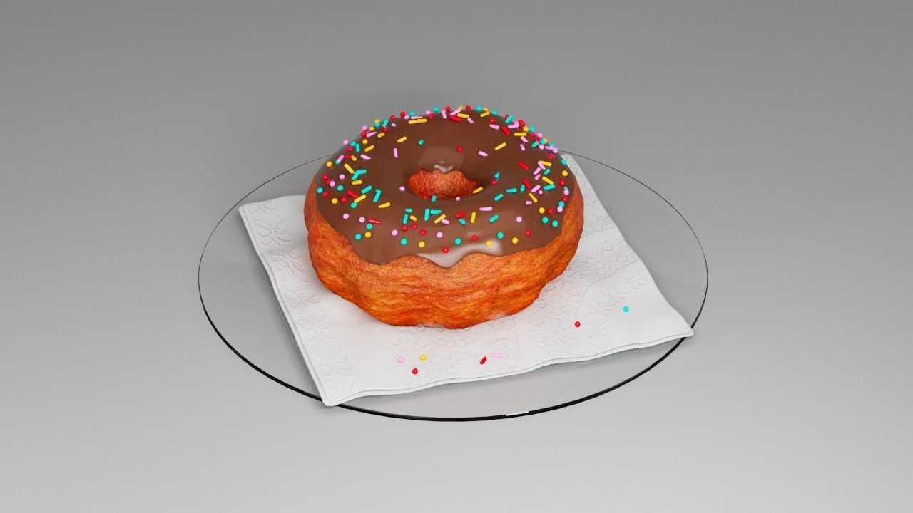 Classic donut 3D model_20