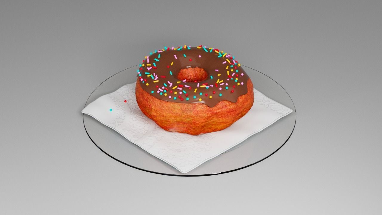 Classic donut 3D model_11