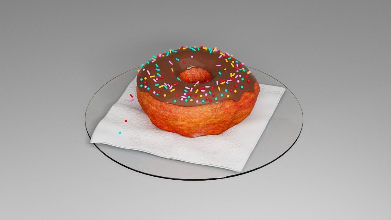 Classic donut 3D model_12