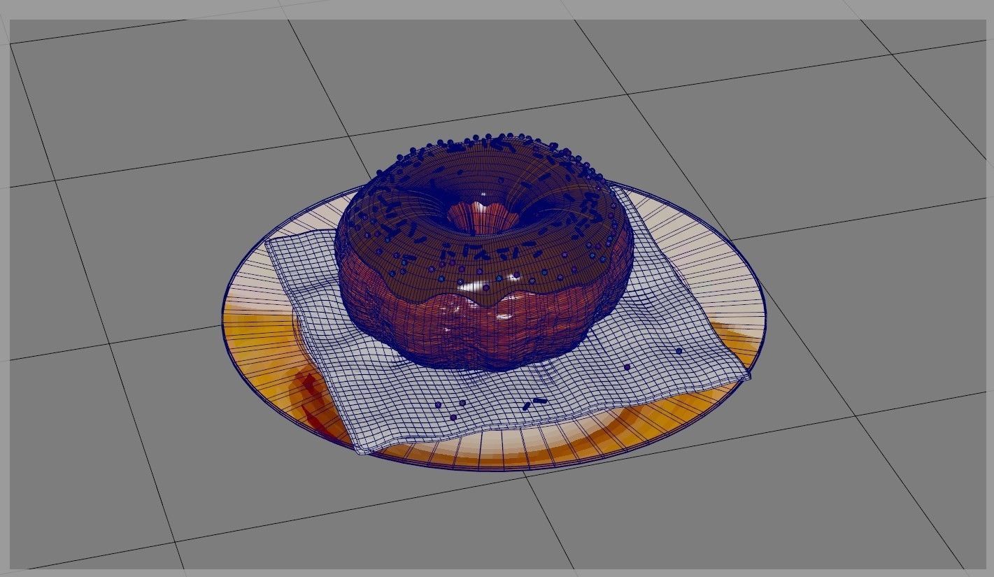 Classic donut 3D model_22