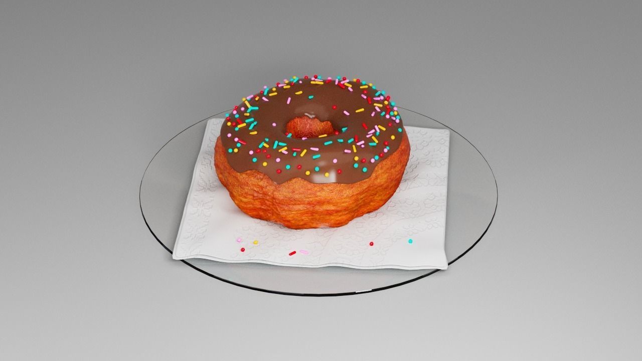 Classic donut 3D model_17