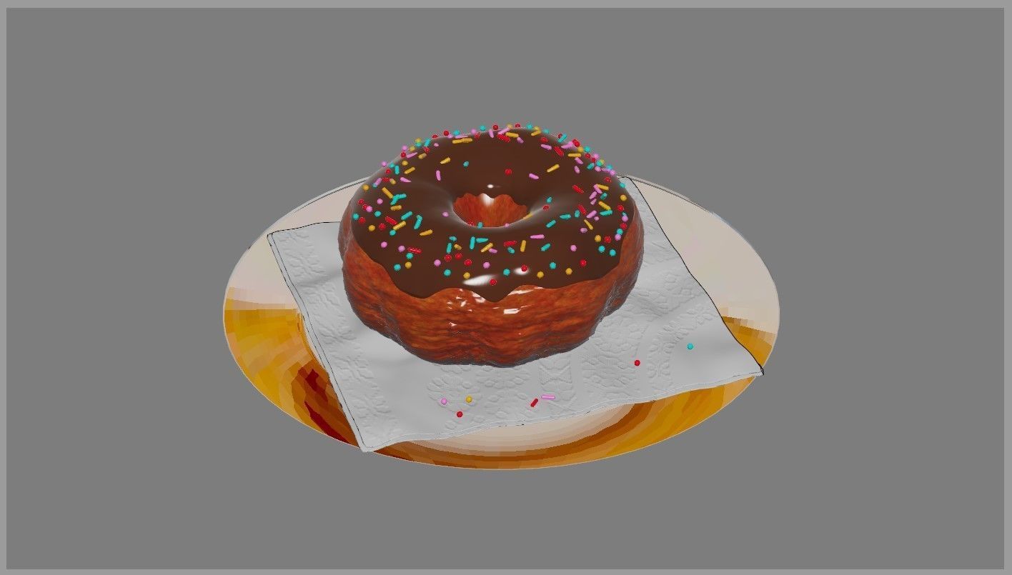 Classic donut 3D model_21