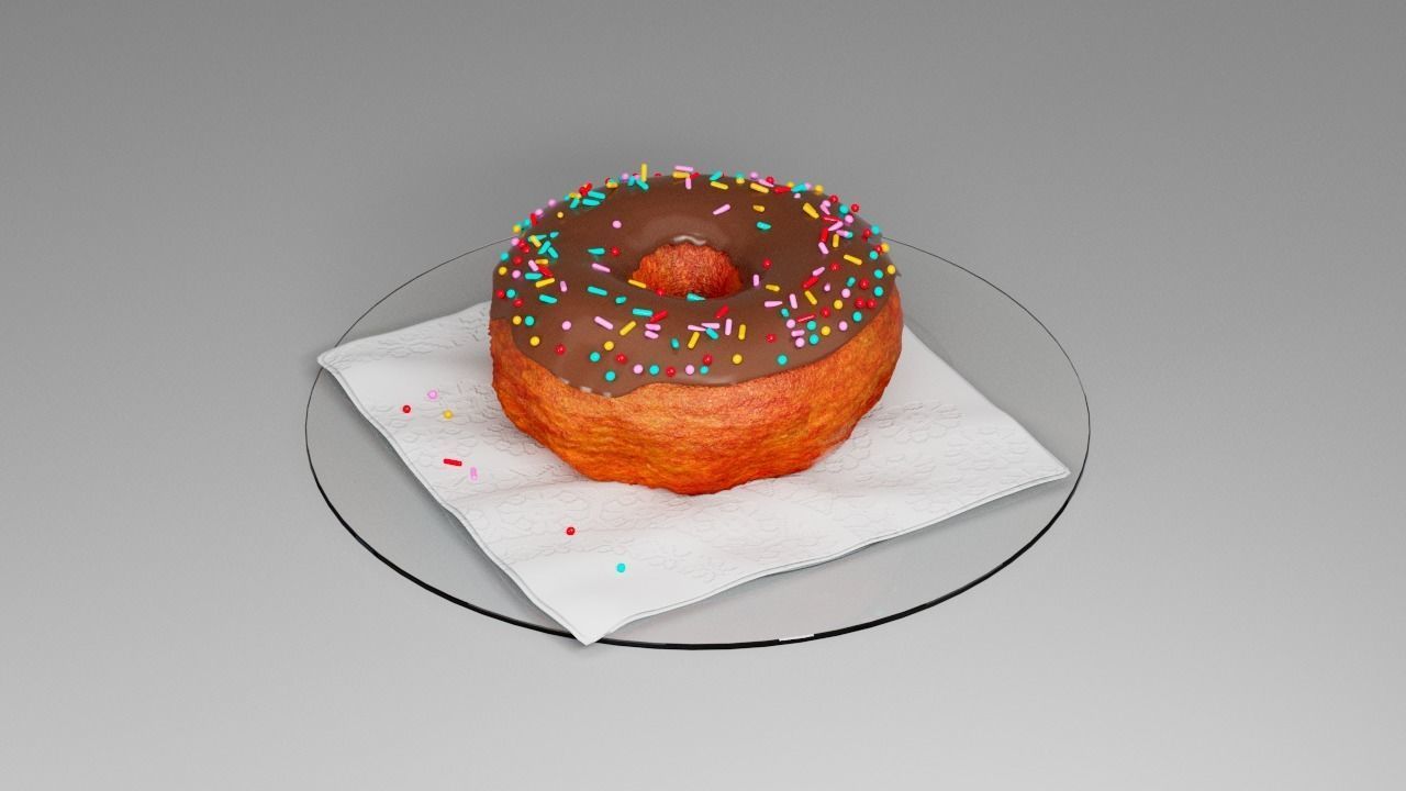 Classic donut 3D model_14