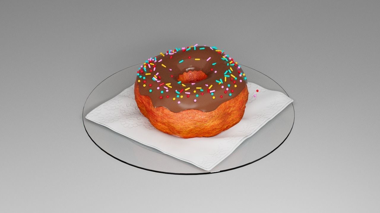 Classic donut 3D model_8