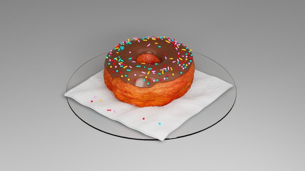 Classic donut 3D model_15