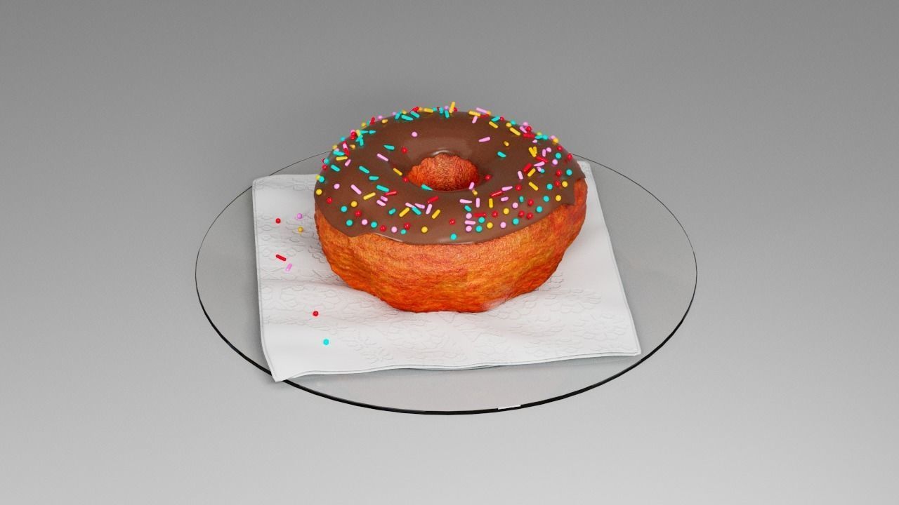 Classic donut 3D model_13