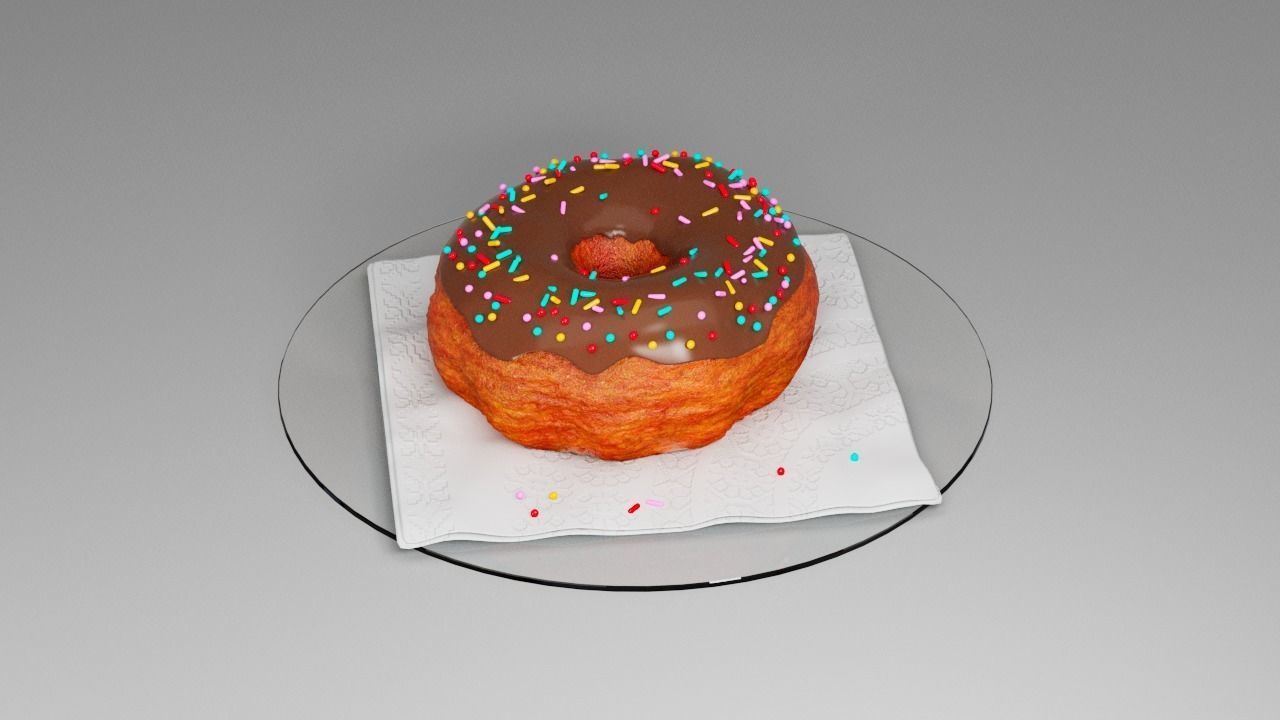 Classic donut 3D model_18