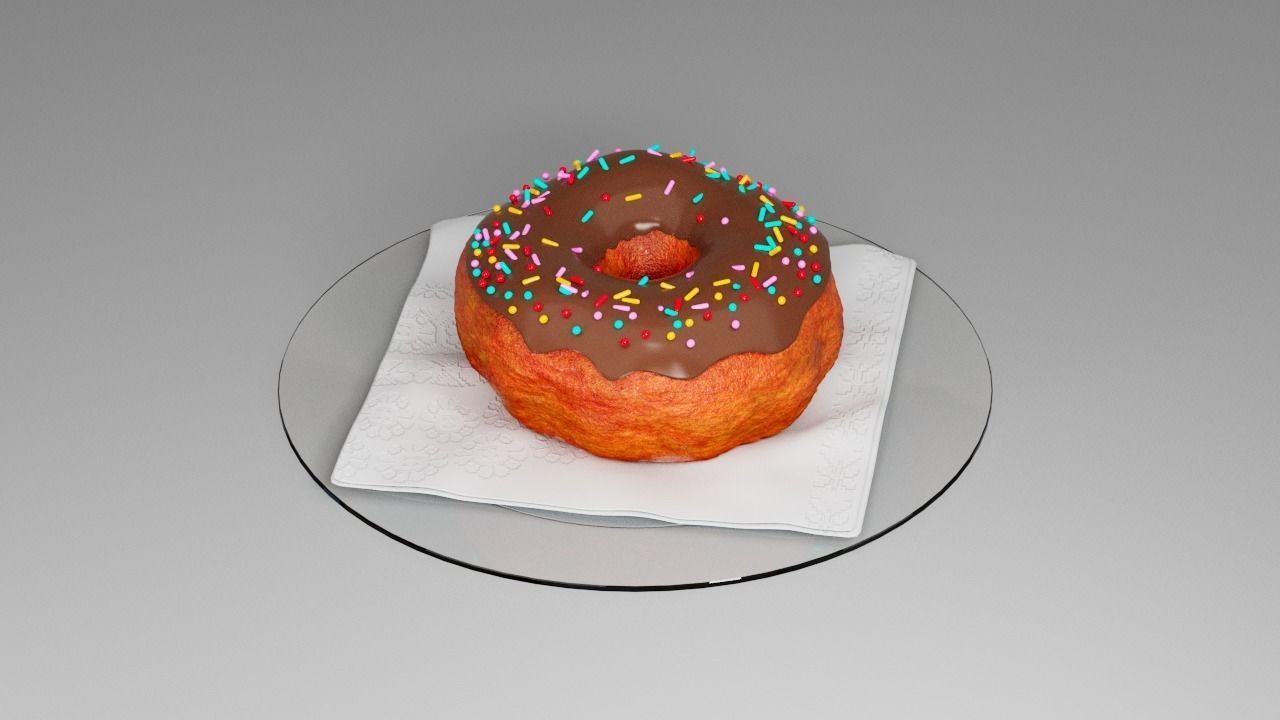 Classic donut 3D model_9