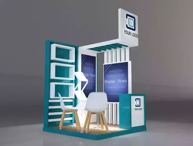 Booth Exhibition Stand a218 3D model