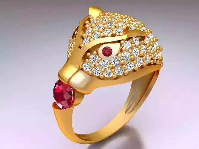 Leopard Ring - Cheetah ring - Panther ring -GN260