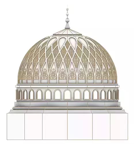 Exquisite 3D Islamic Dome Model