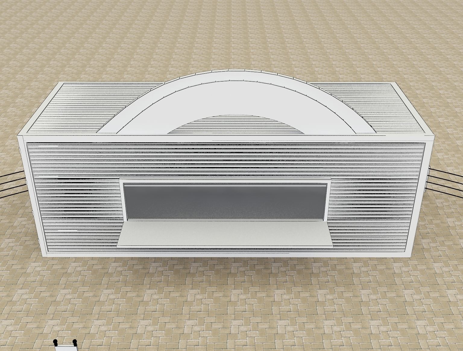 Restaurant Exhibition Stand a217 3D model_7