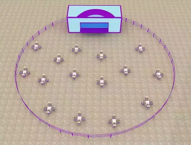 Restaurant Exhibition Stand a217 3D model Restaurant Exhibition Stand a217 3D model