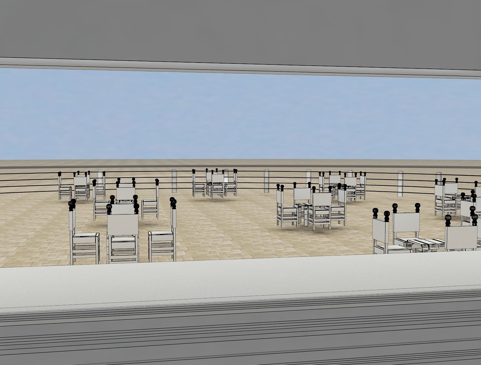 Restaurant Exhibition Stand a217 3D model_11