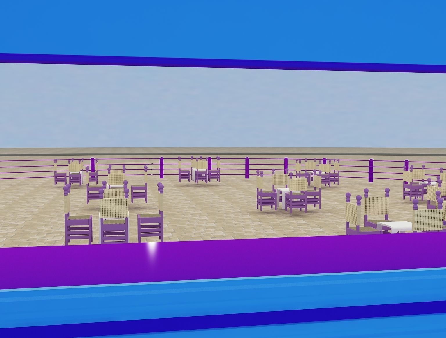 Restaurant Exhibition Stand a217 3D model_10