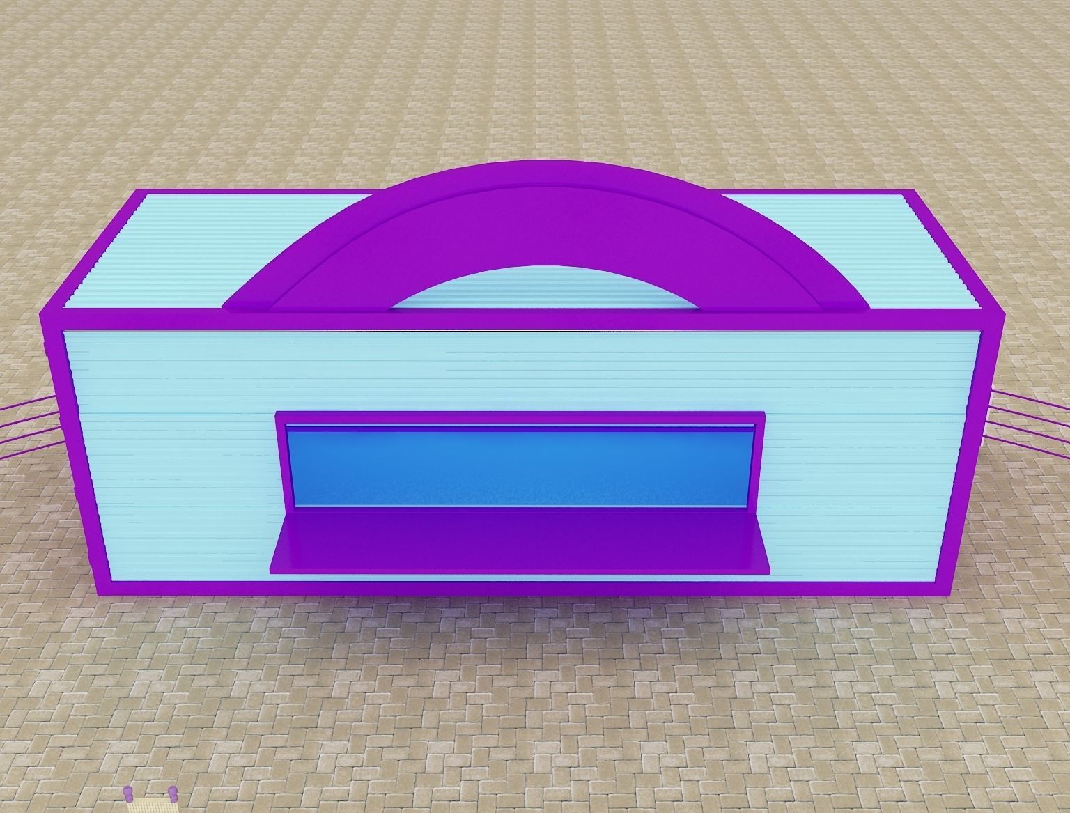 Restaurant Exhibition Stand a217 3D model_6