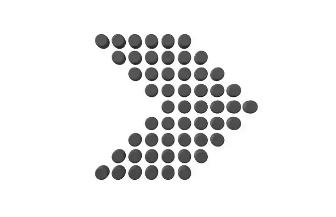 Arrow Dotted Style Symbol V4 001 Low-poly 3D model