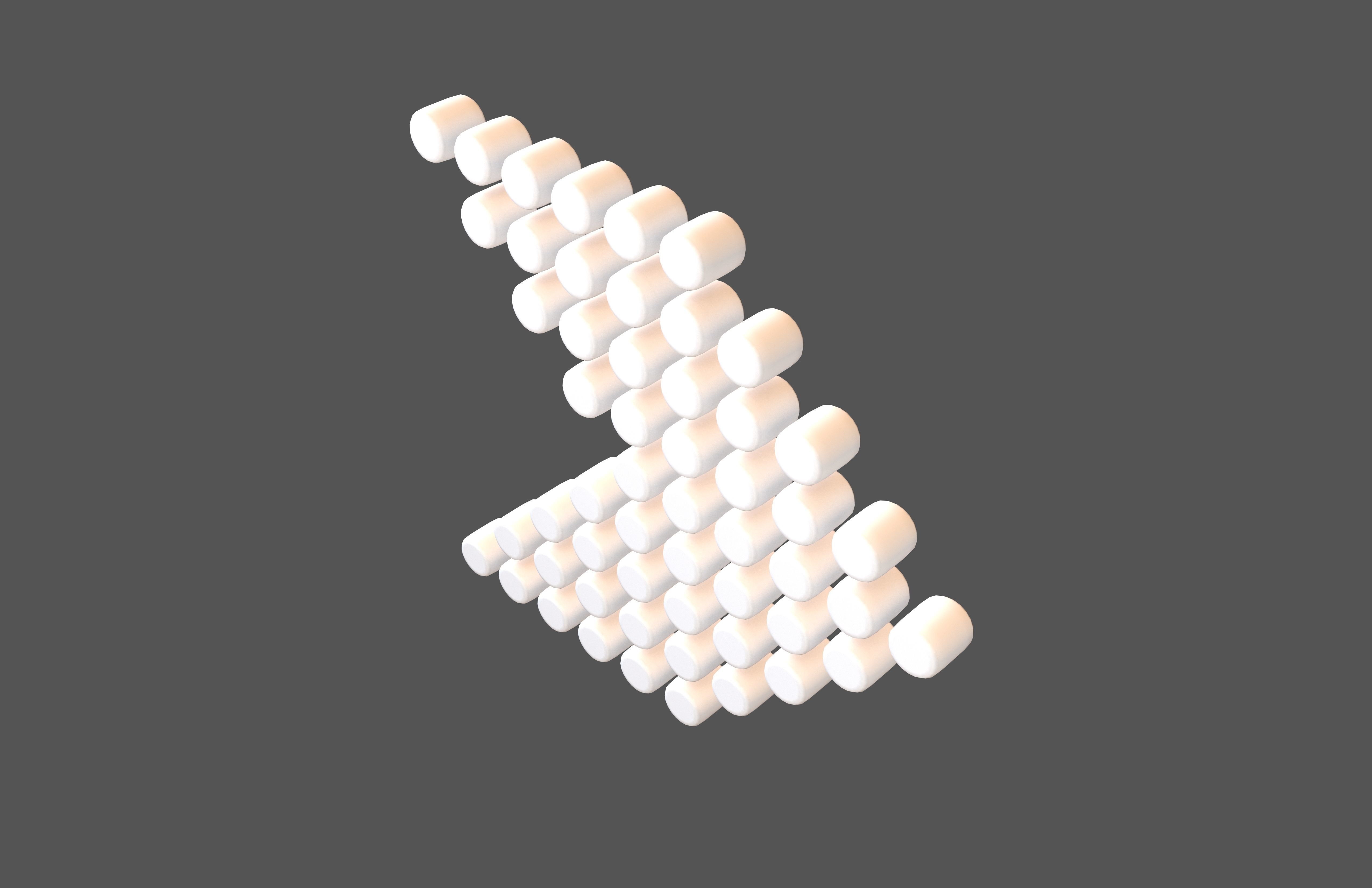 Arrow Dotted Style Symbol V4 002 Low-poly 3D model_1