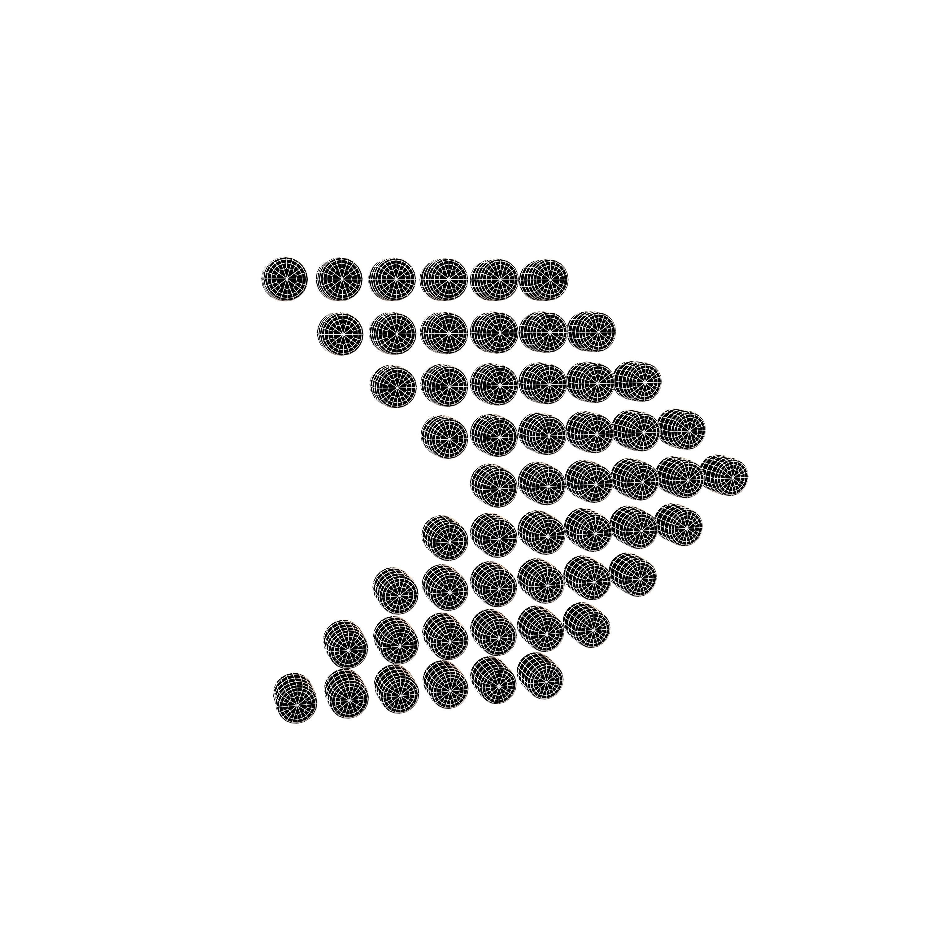 Arrow Dotted Style Symbol V4 002 Low-poly 3D model_4