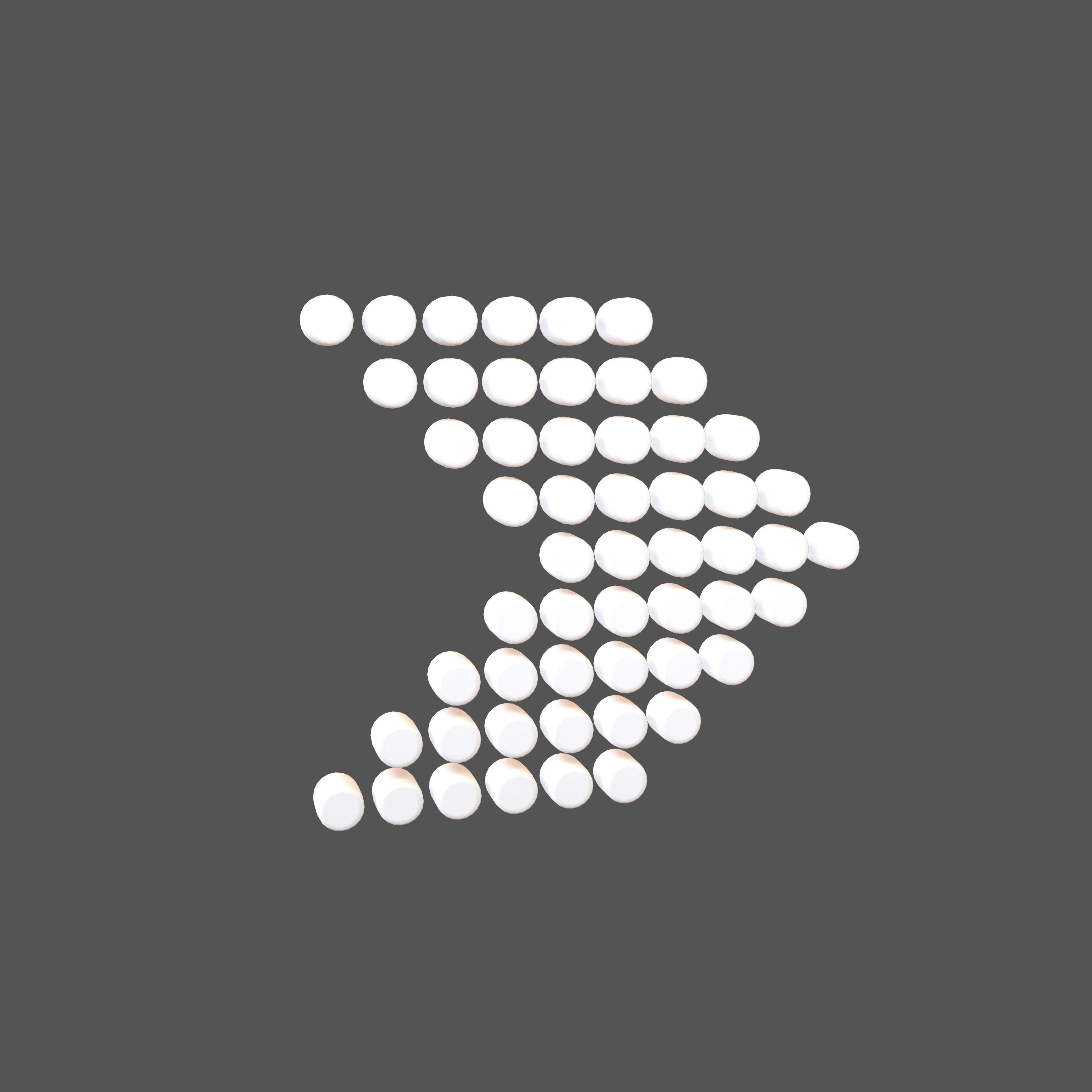 Arrow Dotted Style Symbol V4 002 Low-poly 3D model_3