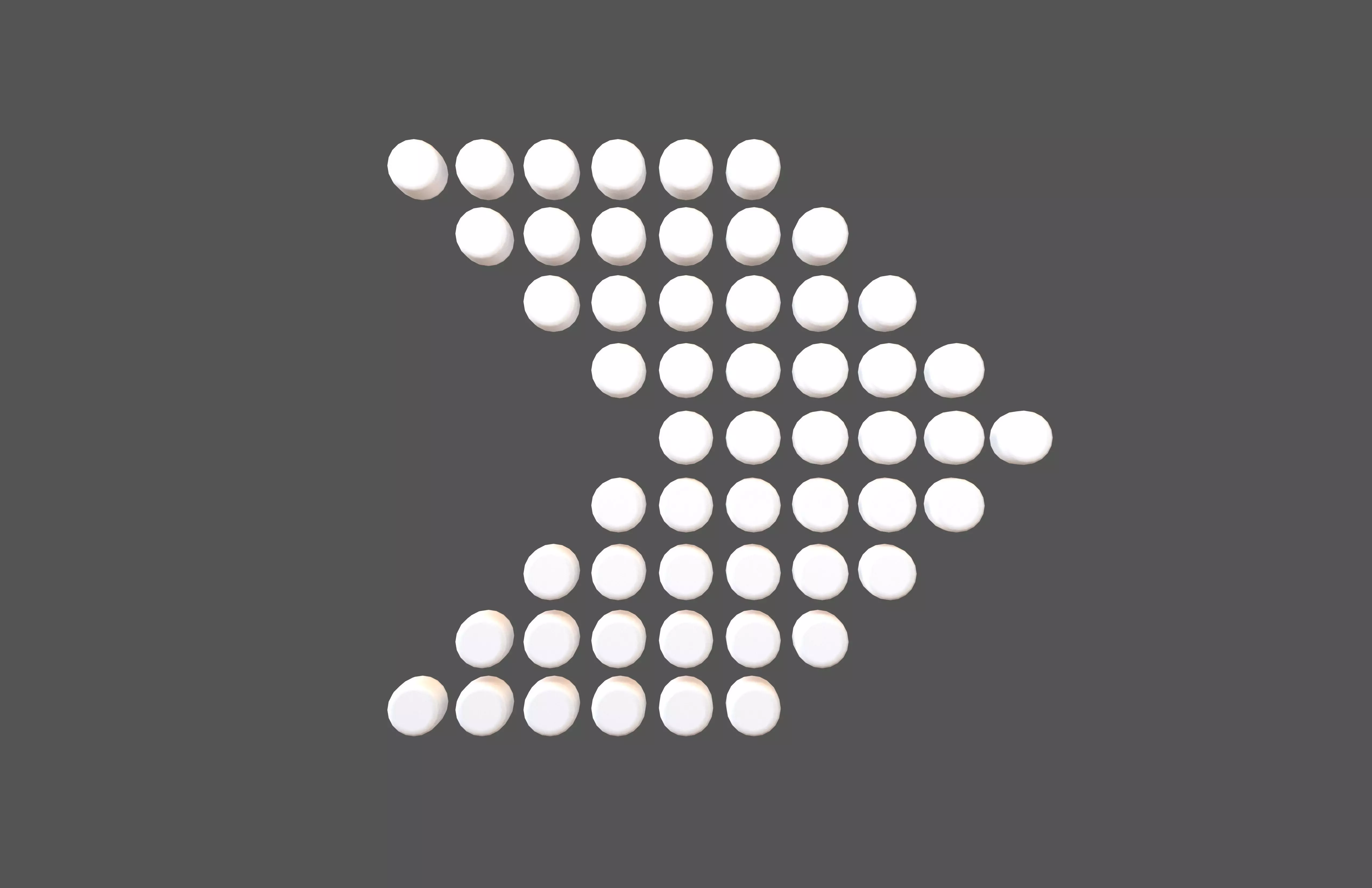 Arrow Dotted Style Symbol V4 002 Low-poly 3D model_0