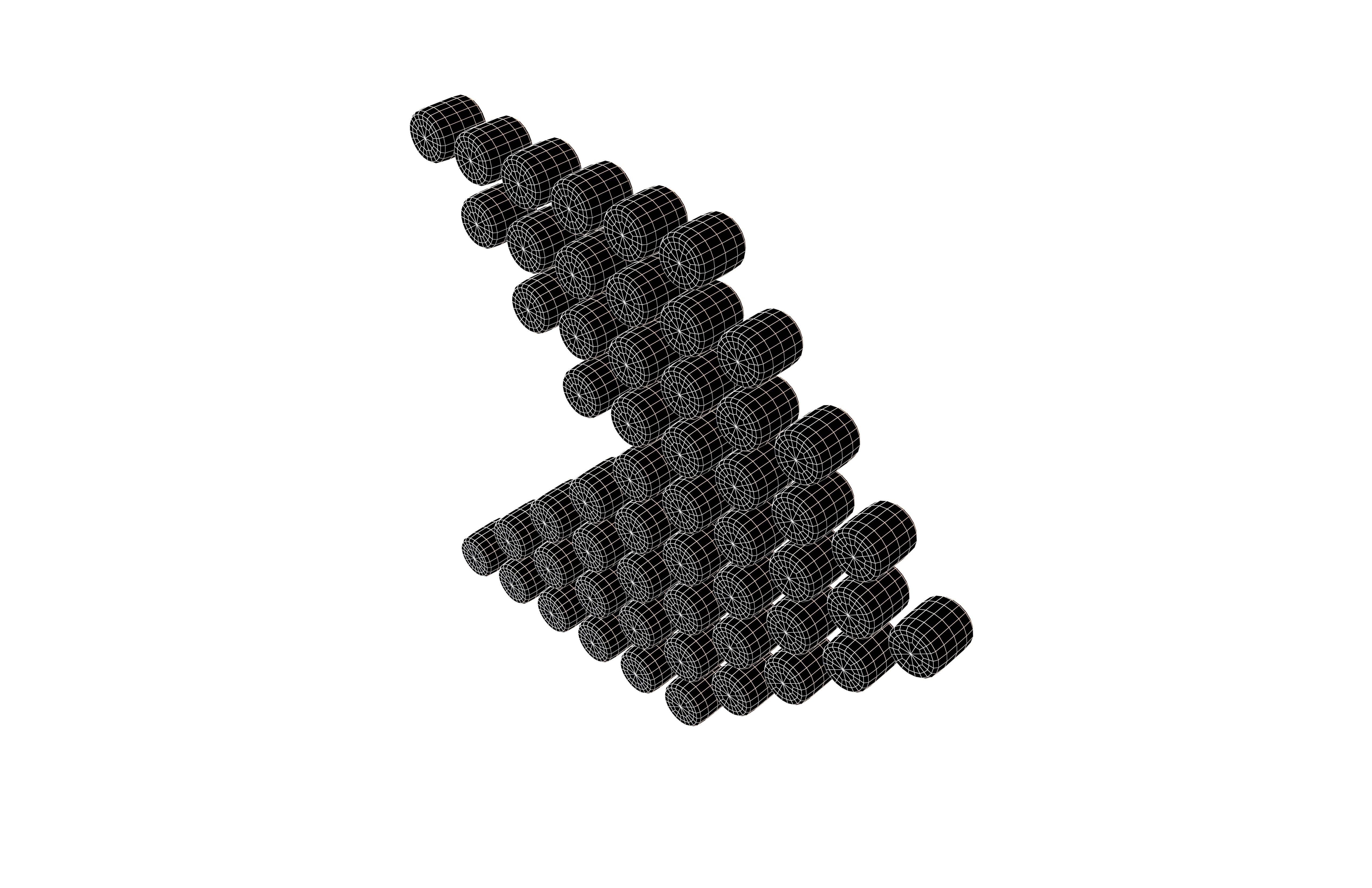 Arrow Dotted Style Symbol V4 002 Low-poly 3D model_6