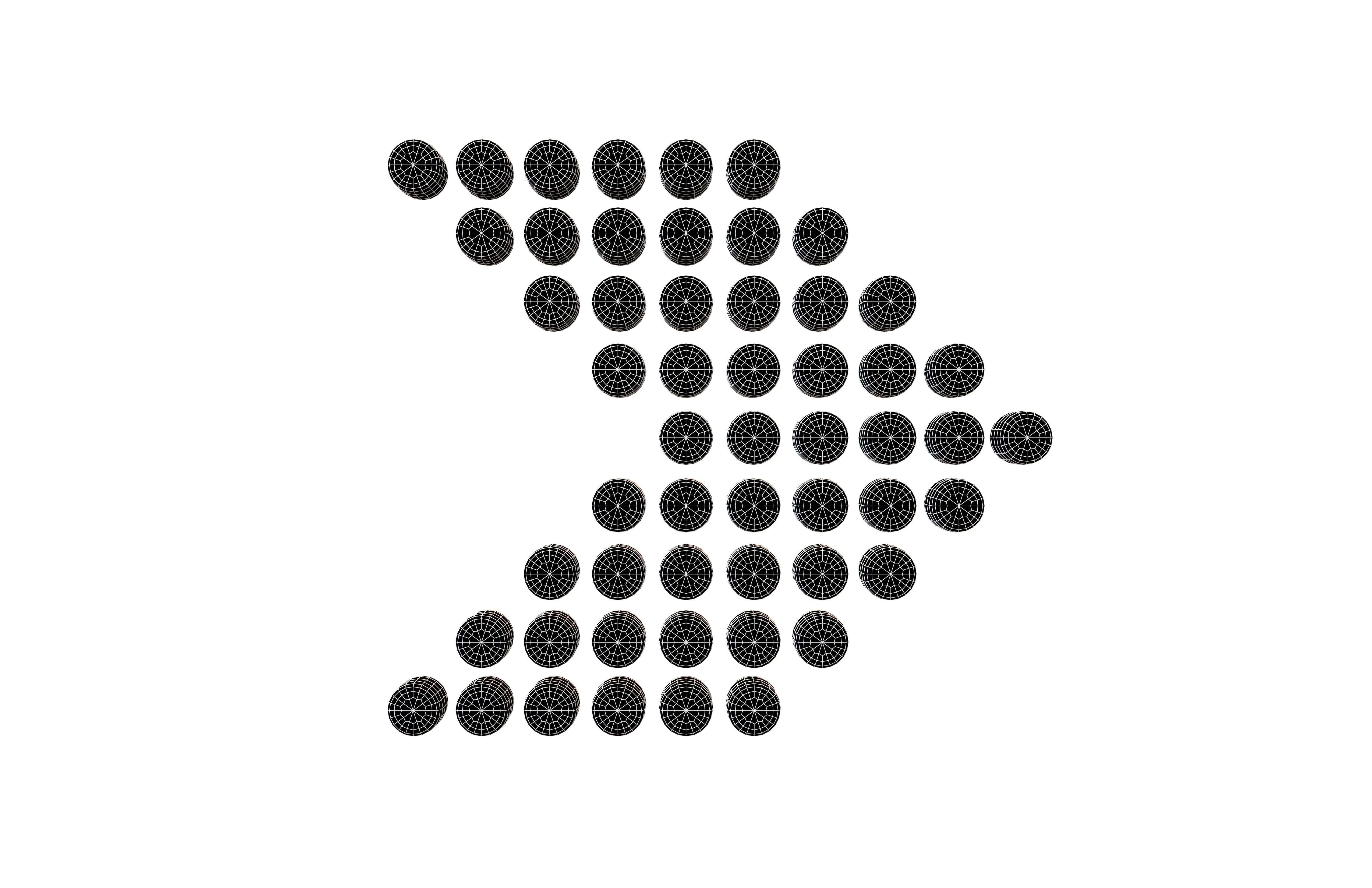 Arrow Dotted Style Symbol V4 002 Low-poly 3D model_5