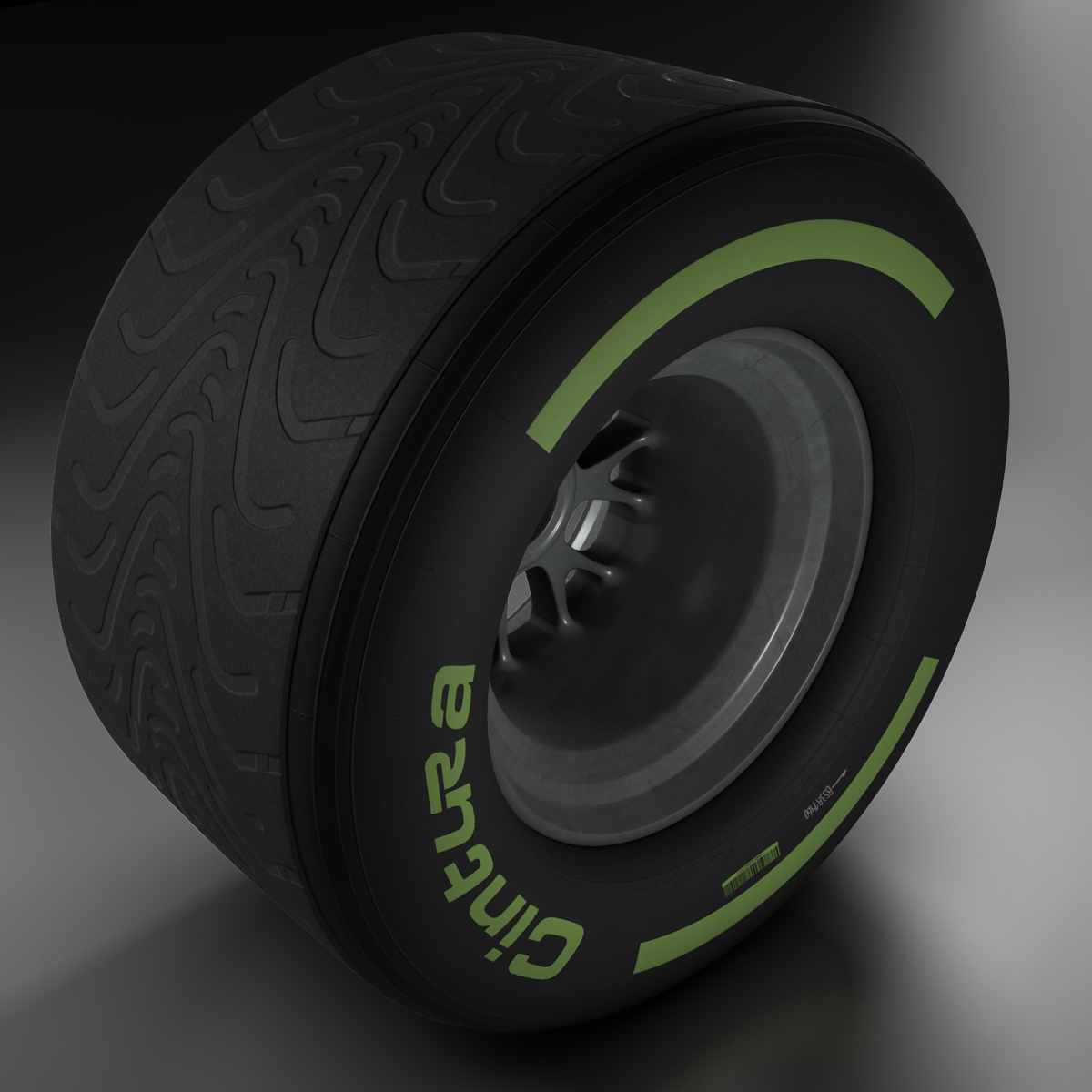 F1 tyre intermediate rear 3D model_5