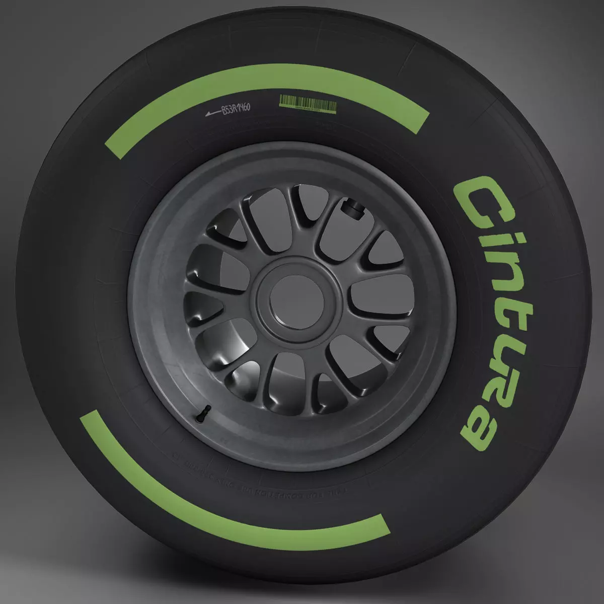 F1 tyre intermediate rear 3D model_0