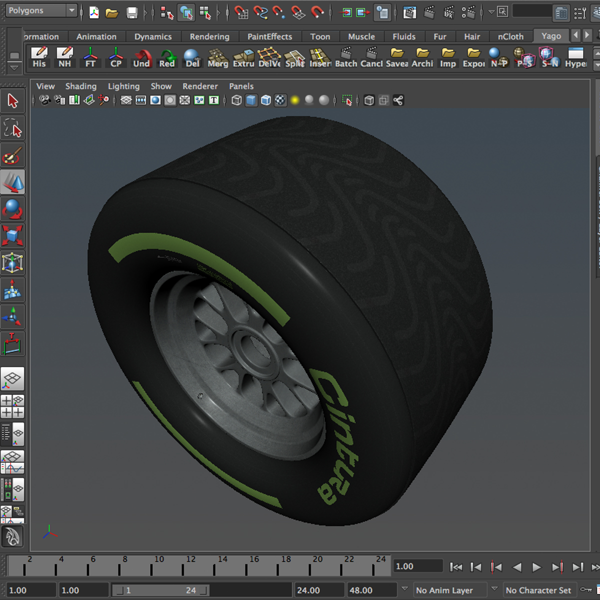 F1 tyre intermediate rear 3D model_7