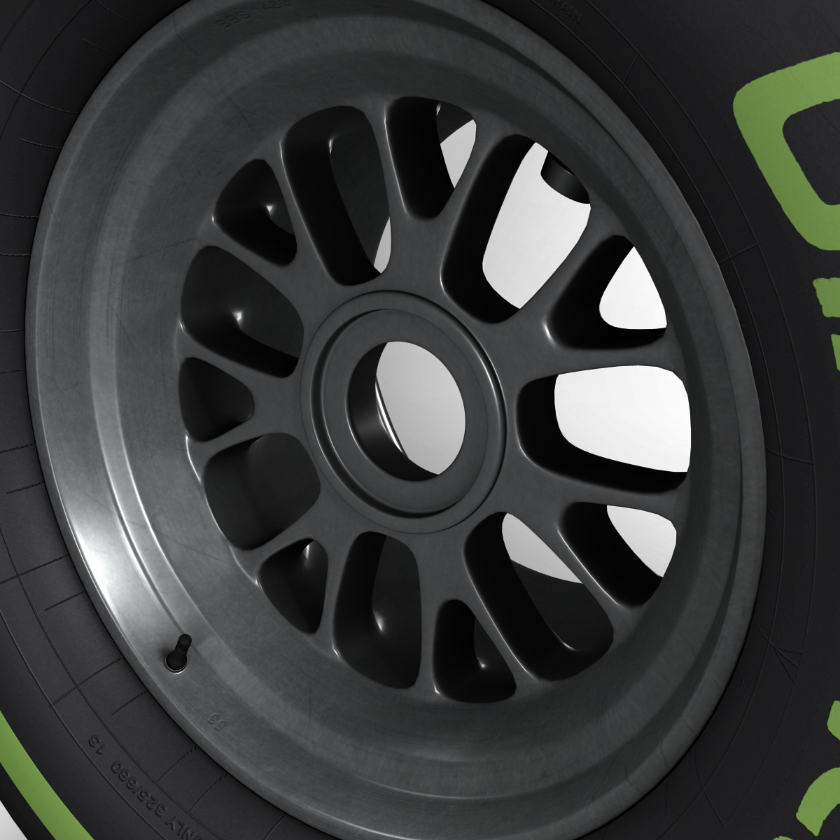 F1 tyre intermediate rear 3D model_2