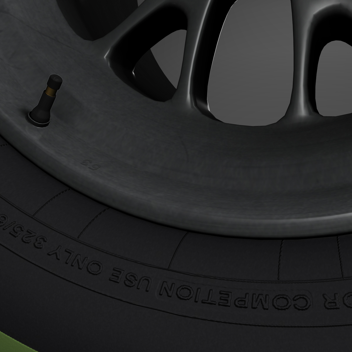 F1 tyre intermediate rear 3D model_6