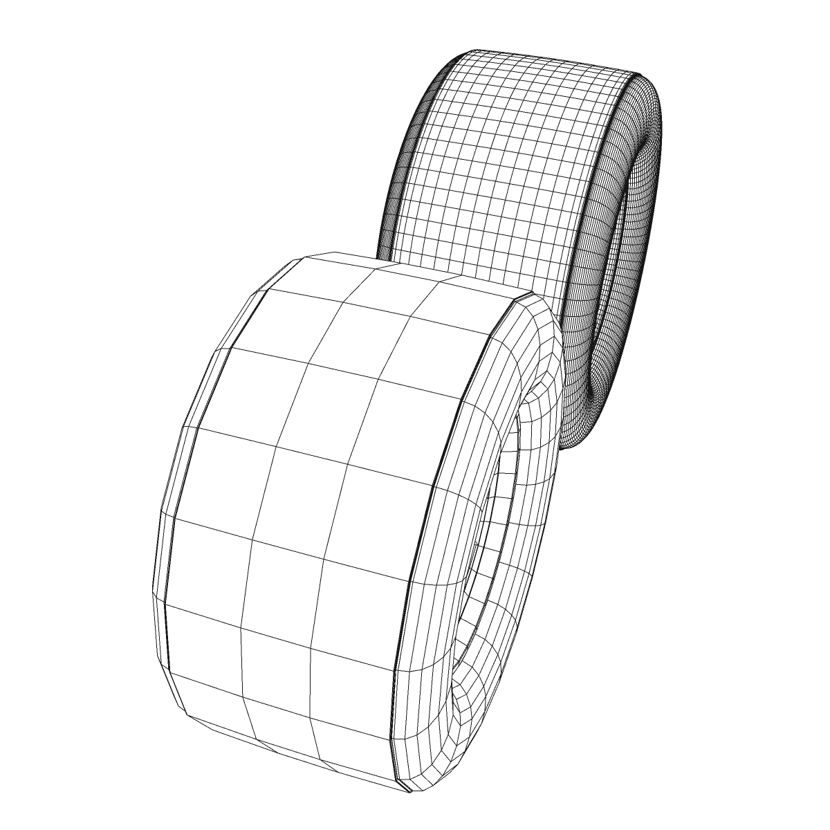 F1 tyre intermediate rear 3D model_11