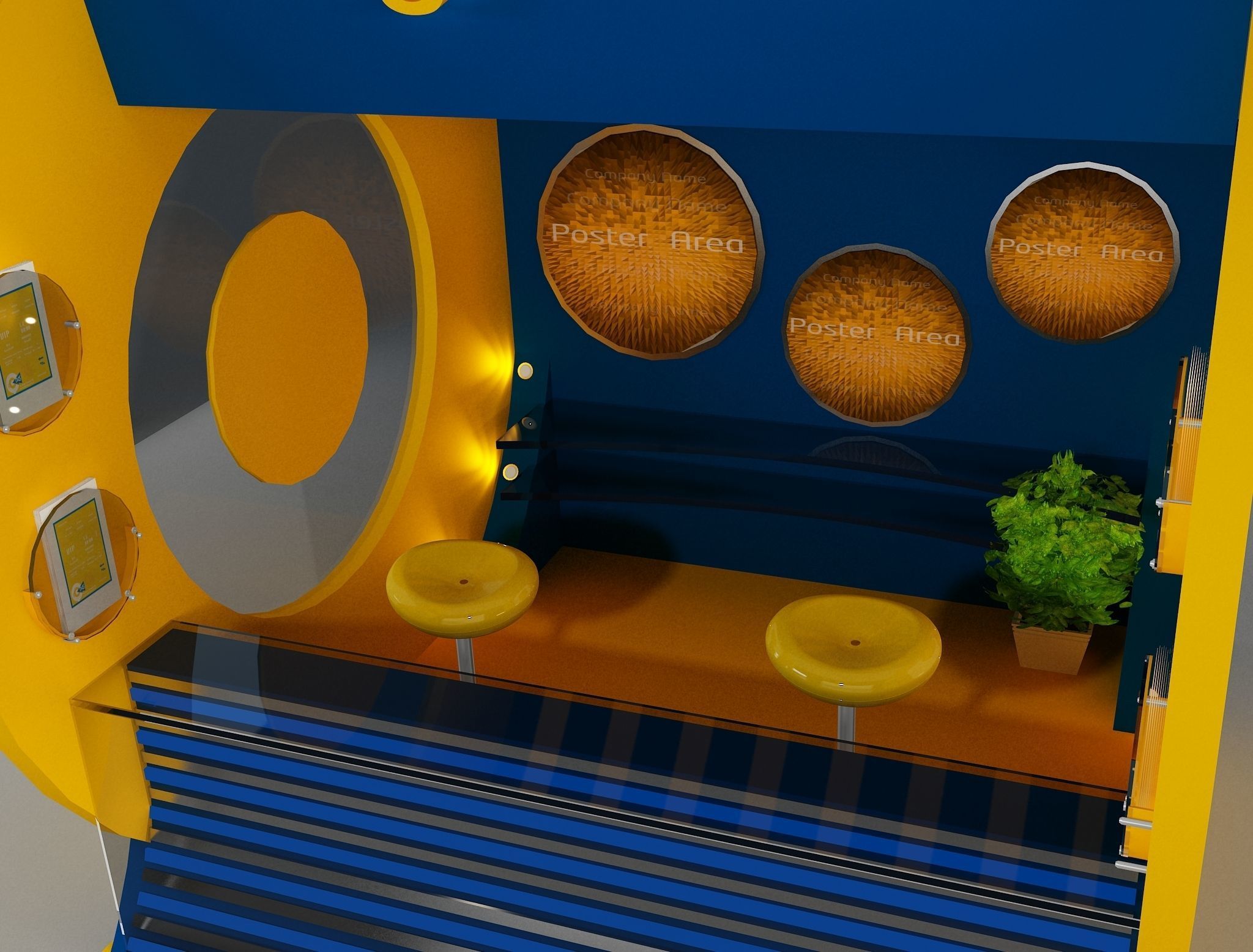 Booth Exhibition Stand a212 3D model_8