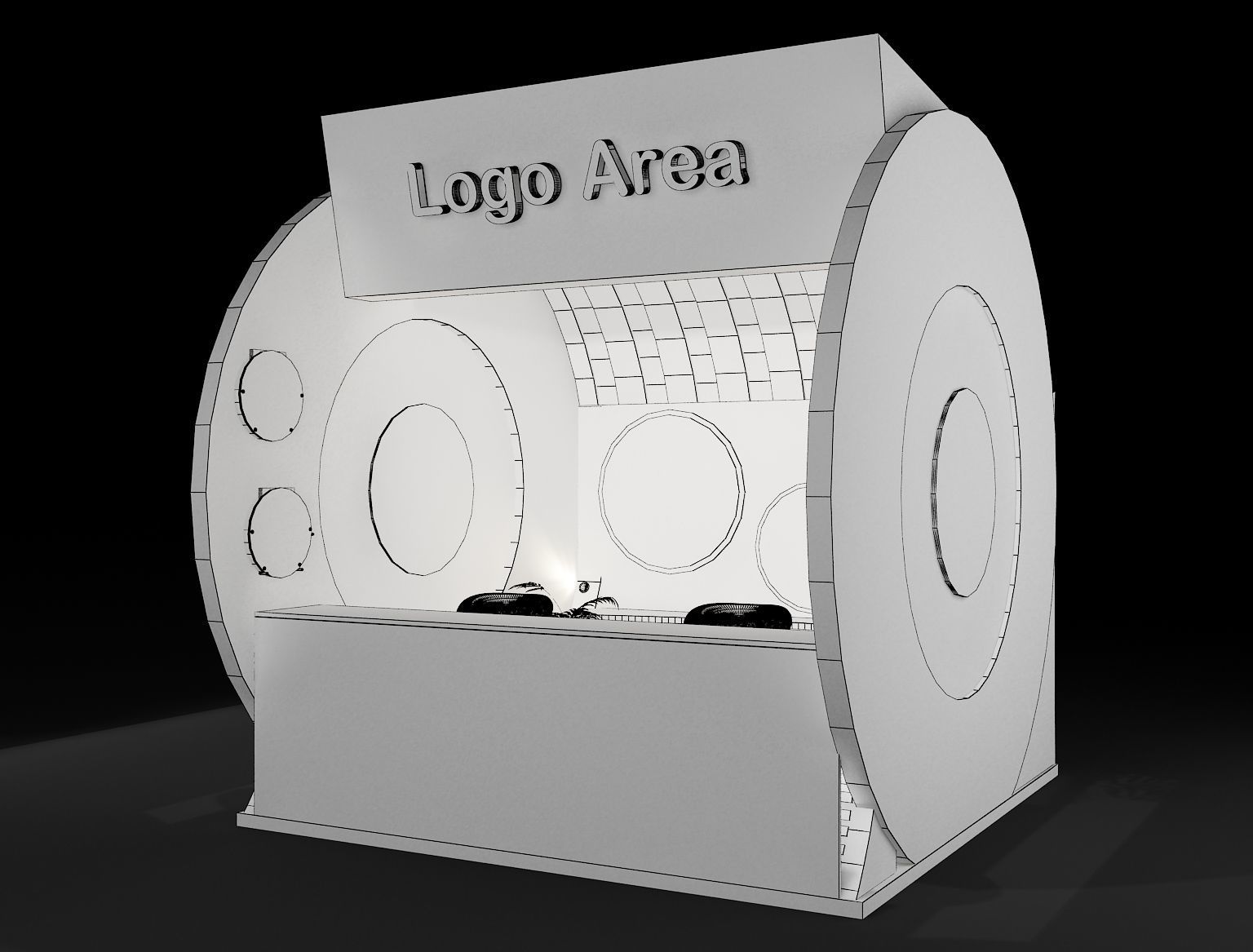 Booth Exhibition Stand a212 3D model_5