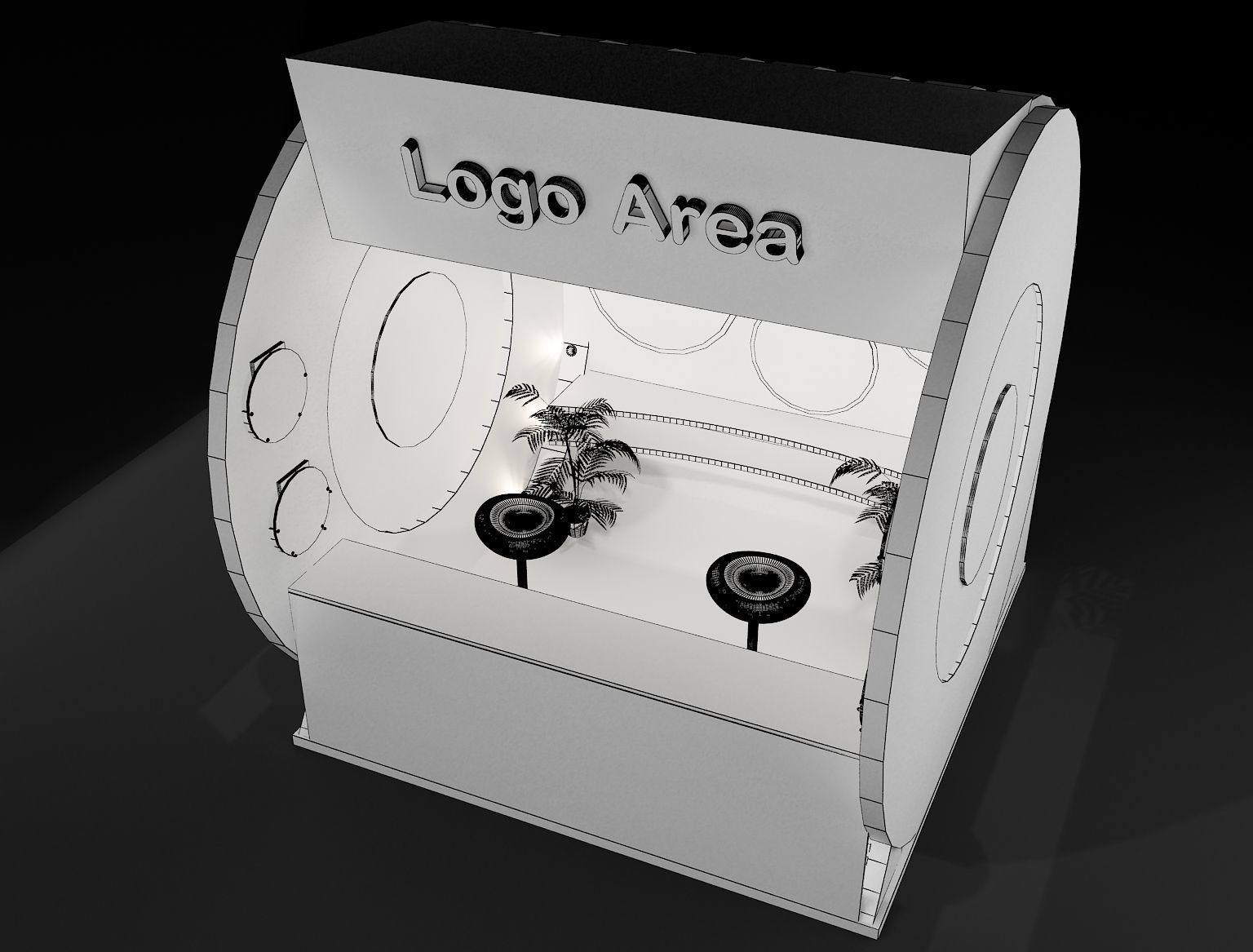Booth Exhibition Stand a212 3D model_11