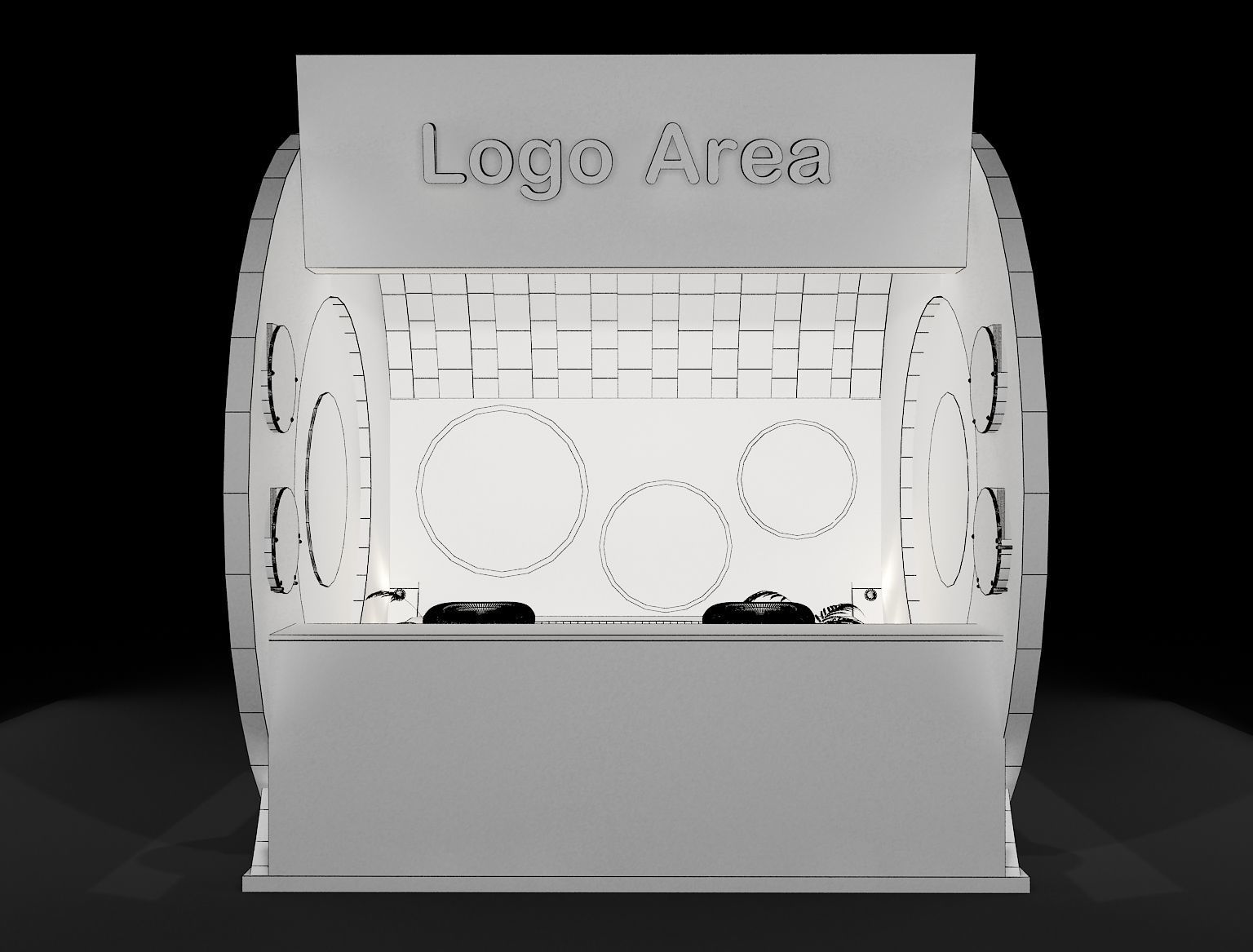 Booth Exhibition Stand a212 3D model_3