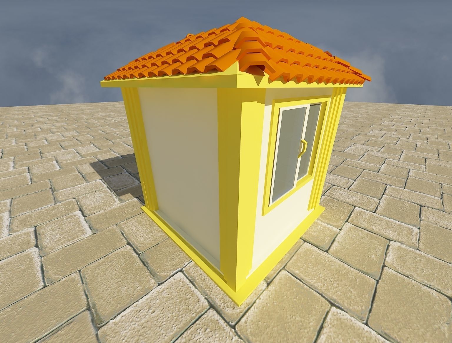  bulding kiosk a211 3D model_6