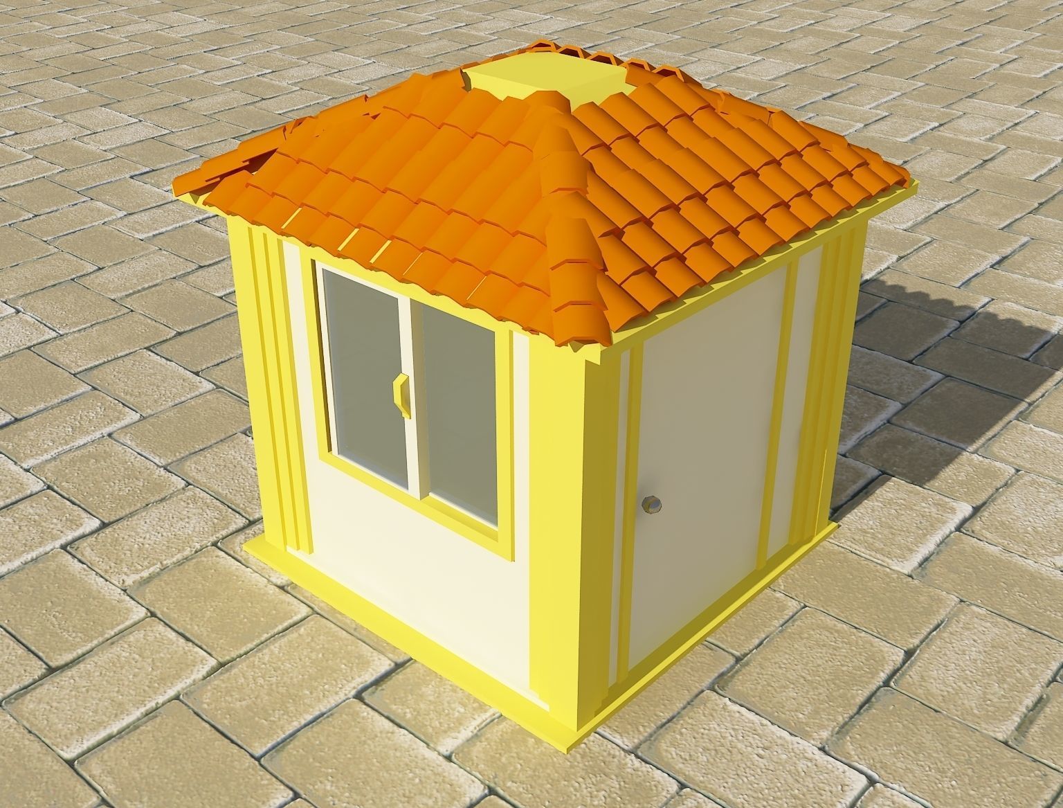  bulding kiosk a211 3D model_4