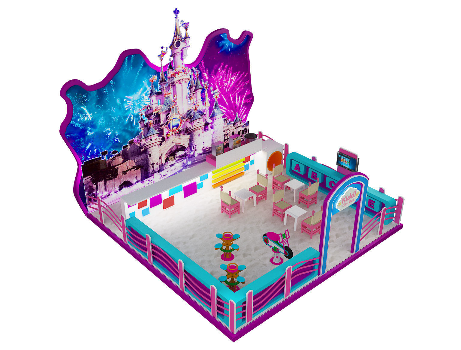 Booth Exhibition Stand a210 3D model_4