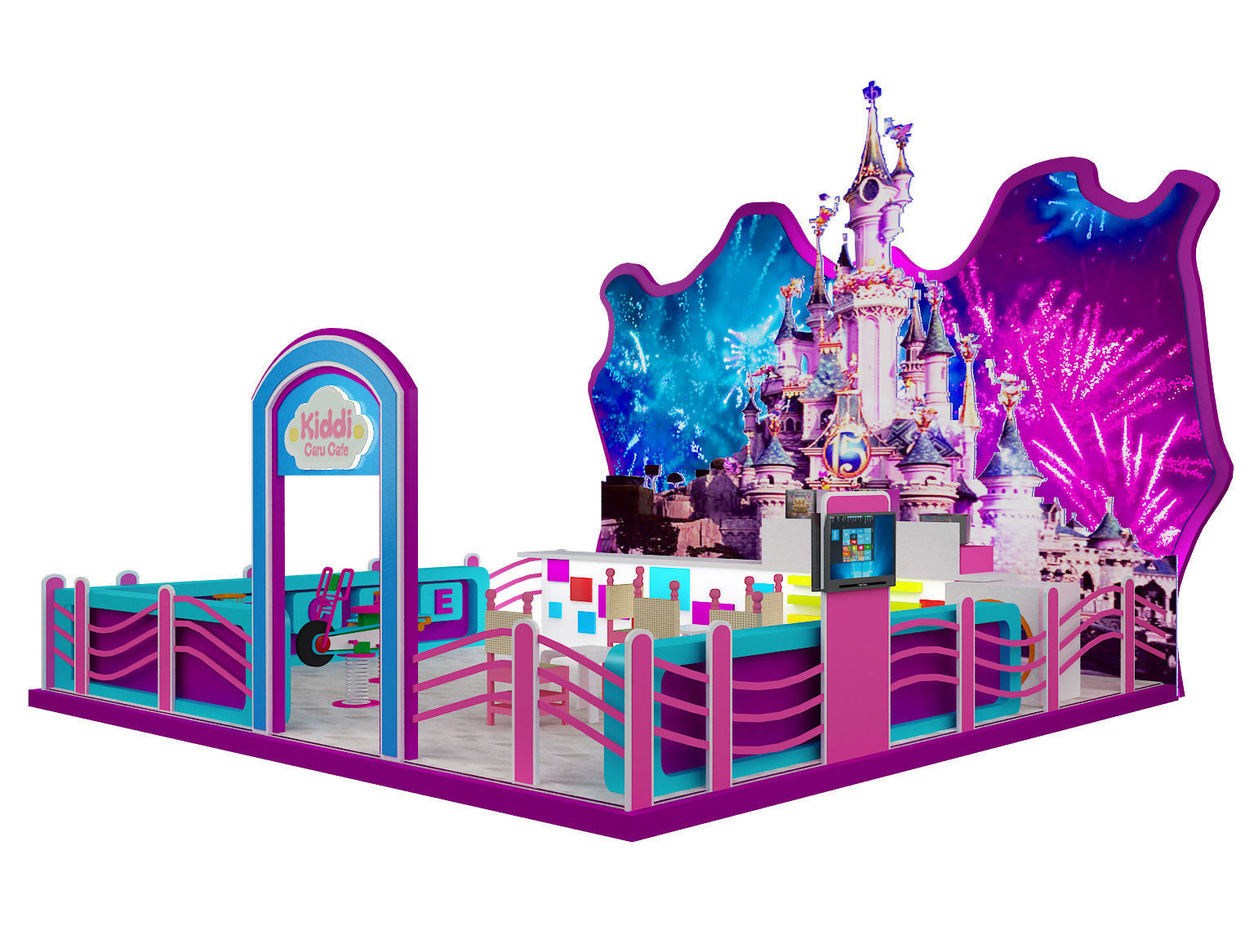 Booth Exhibition Stand a210 3D model_6