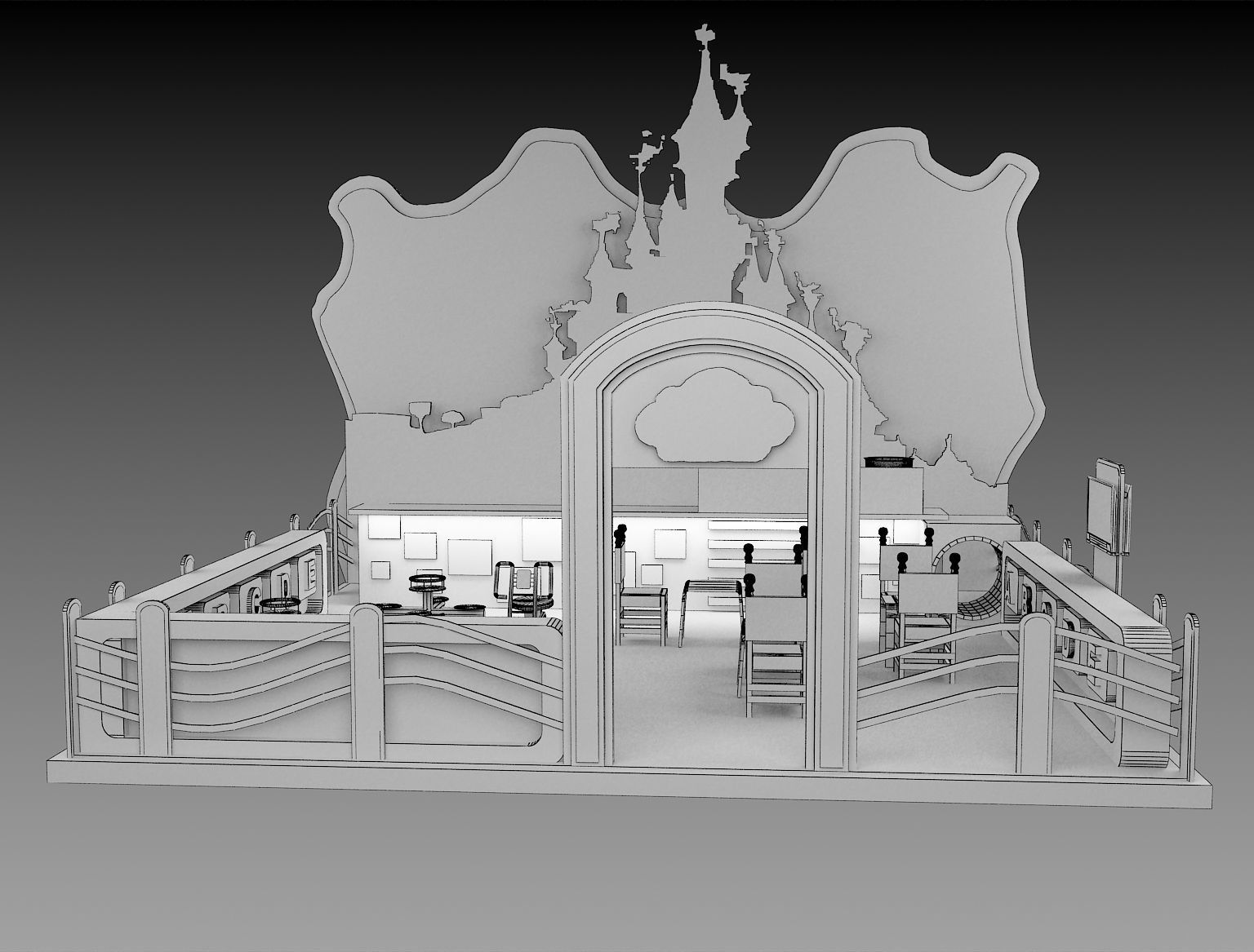 Booth Exhibition Stand a210 3D model_3