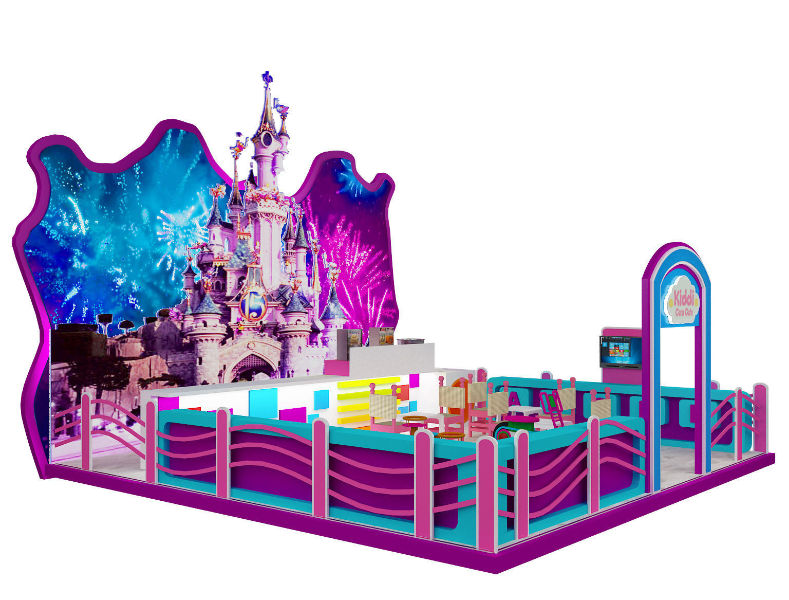 Booth Exhibition Stand a210 3D model_10