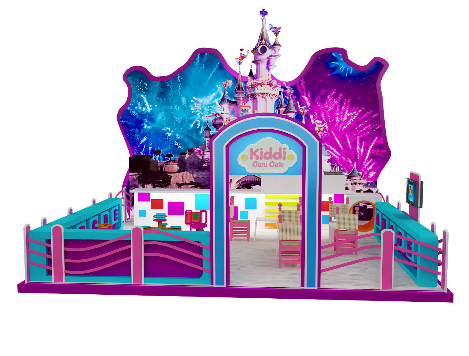 Booth Exhibition Stand a210 3D model_2